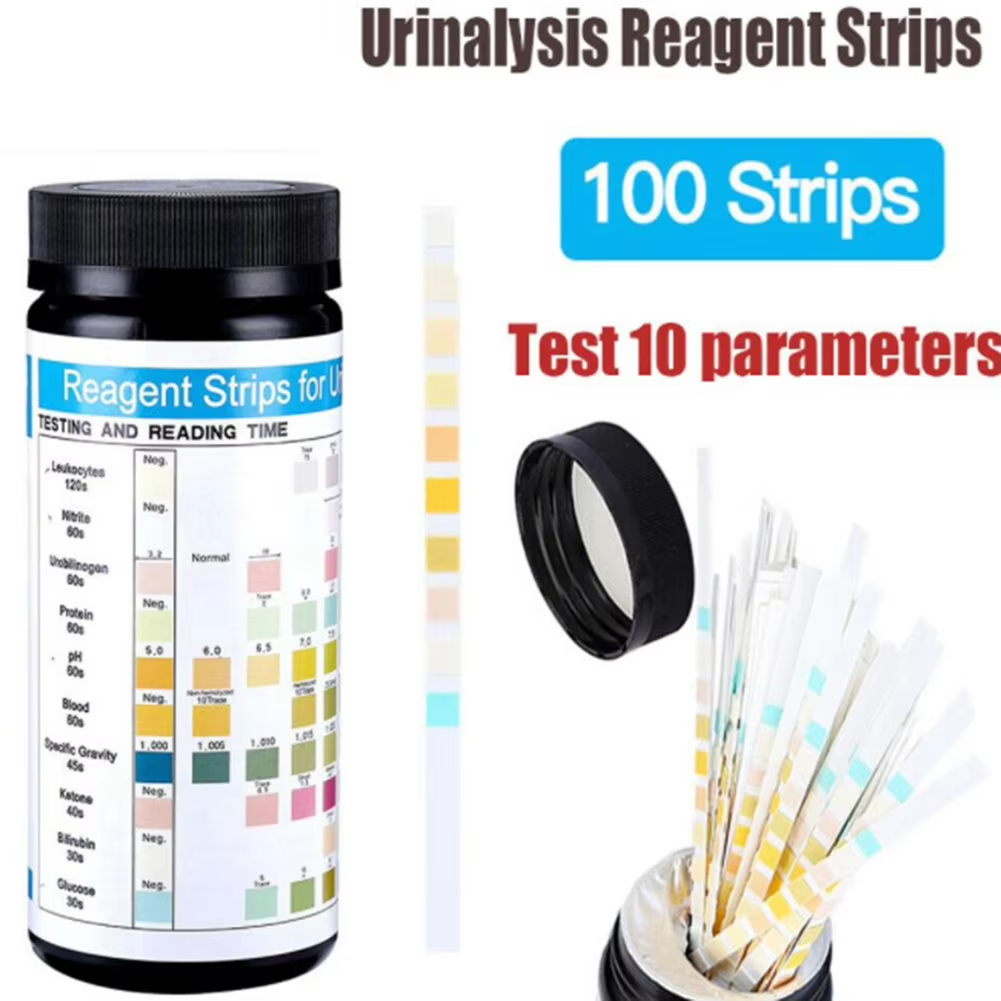 Urinalysis Reagent Strip - 100 тест-полосок URS-10T для анализа мочи,