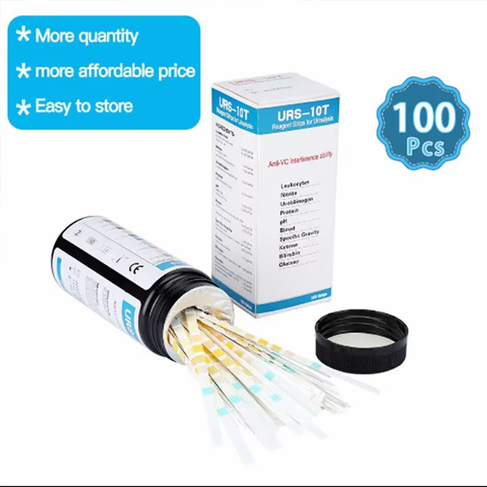 100 тест-полосок URS-10T для а – обзор и цена Urinalysis Reagent Strip